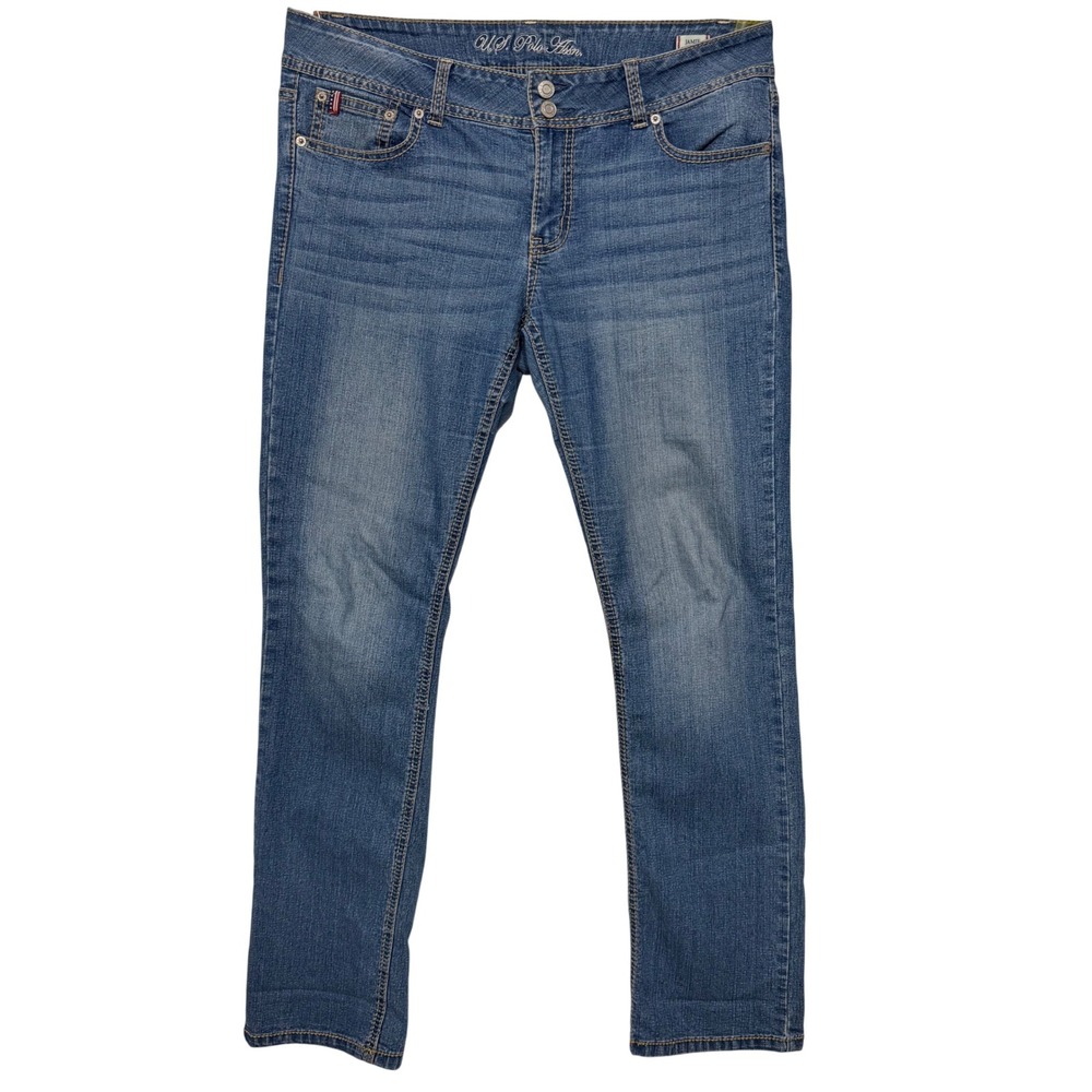 U.S.‎ Polo Assn. Jamie Straight Leg Jeans Womens 13/14 Blue Excellent Stretch